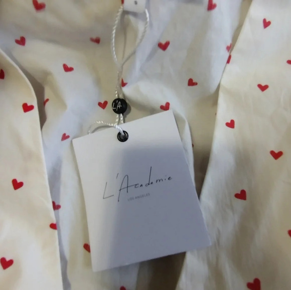 L'ACADEMIE los Angeles Revolve Dahlia V neck Heart Top Size S - Picture 12 of 12